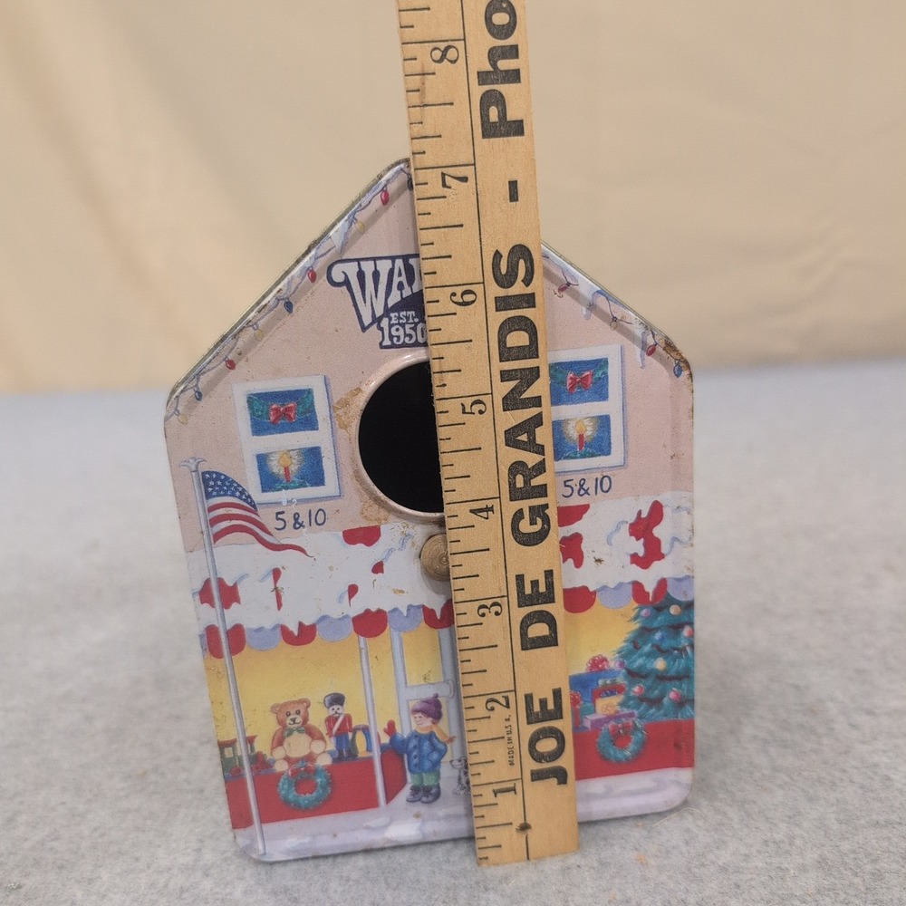Waltons 5&10 Est 1950 Birdhouse Metal Tin Holiday Storefront Scene NA308 - Picture 3 of 5